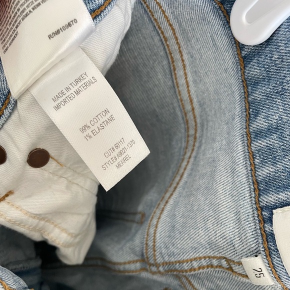 Agolde Merrel Mid-Rise Slim Straight Jeans - Light Wash Astray - Size 25 - Picture 6 of 15